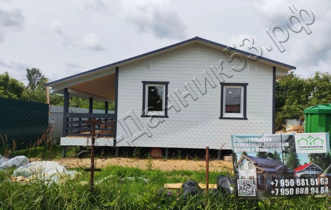 2 Каркасный дом Д-34, 9x8 м, 72 М², Смоленская область, Гагаринский район, СНТ Луч (9)